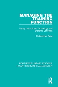 Cover Managing the Training Function