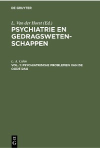 Cover Psychiatrische problemen van de oude dag