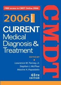 Cover Current Medical Diagnosis & Treatment, 2006