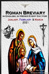 Cover The Roman Breviary in English, in Order, Every Day for January, February, March 2021