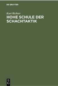 Cover Hohe Schule der Schachtaktik