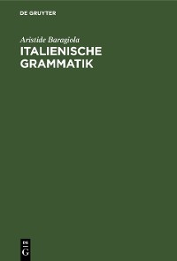 Cover Italienische Grammatik