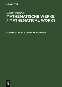 Cover Linear Algebra and Analysis