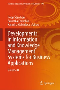 Cover Developments in Information and Knowledge Management Systems for Business Applications