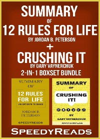 Cover Summary of 12 Rules for Life: An Antidote to Chaos by Jordan B. Peterson + Summary of Crushing It by Gary Vaynerchuk 2-in-1 Boxset Bundle