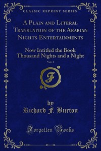 Cover Plain and Literal Translation of the Arabian Nights Entertainments