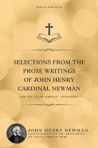 Cover Selections from the Prose Writings of John Henry Cardinal Newman
