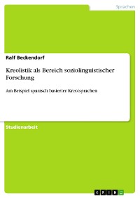 Cover Kreolistik als Bereich soziolinguistischer Forschung