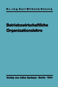Cover Einführung in die betriebswirtschaftliche Organisationslehre
