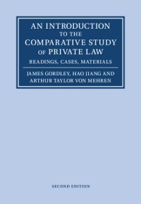 Cover Introduction to the Comparative Study of Private Law