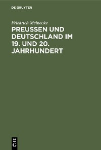 Cover Preußen und Deutschland im 19. und 20. Jahrhundert
