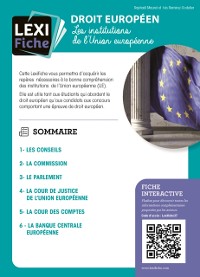 Cover Droit européen - Les institutions de l''union européenne