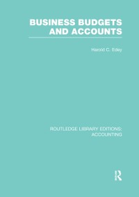 Cover Business Budgets and Accounts (RLE Accounting)