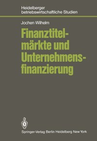 Cover Finanztitelmärkte und Unternehmensfinanzierung