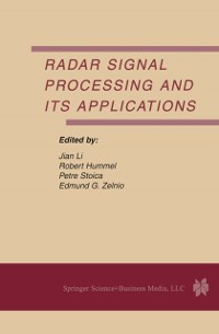 Cover Radar Signal Processing and Its Applications