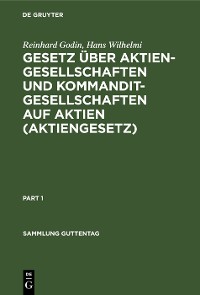 Cover Gesetz über Aktiengesellschaften und Kommanditgesellschaften auf Aktien (Aktiengesetz)