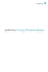 Cover Critique of Economic Reason