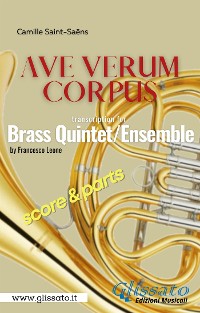 Cover Ave Verum (Saint-Saëns) Brass Quintet/Ensemble score & parts