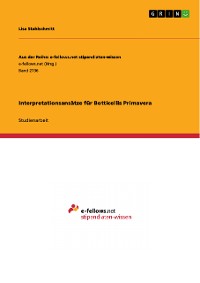 Cover Interpretationsansätze für Botticellis Primavera