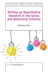 Cover Writing up Quantitative Research in the Social and Behavioral Sciences