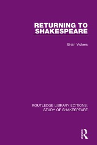 Cover Returning to Shakespeare