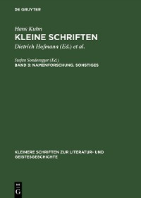 Cover Namenforschung. Sonstiges