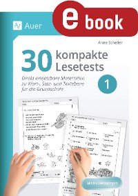 Cover 30 kompakte Lesetests für Klasse 1