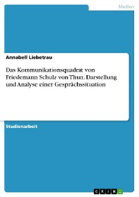 Cover Das Kommunikationsquadrat von Friedemann Schulz von Thun. Darstellung und Analyse einer Gesprächssituation