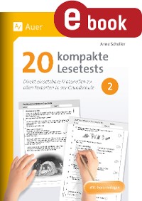 Cover 20 kompakte Lesetests für Klasse 2