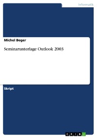 Cover Seminarunterlage Outlook 2003
