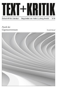 Cover TEXT + KRITIK Sonderband 10 - Poetik des Gegenwartsromans