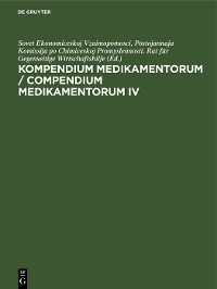 Cover Kompendium medikamentorum / Compendium medikamentorum. IV.