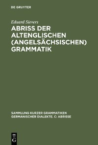 Cover Abriss der altenglischen (angelsächsischen) Grammatik