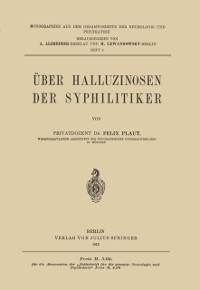 Cover Über Halluzinosen der Syphilitiker