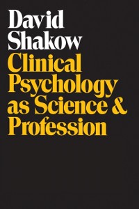 Cover Clinical Psychology as Science and Profession