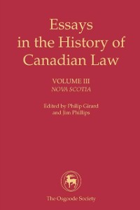 Cover Essays in the History of Canadian Law