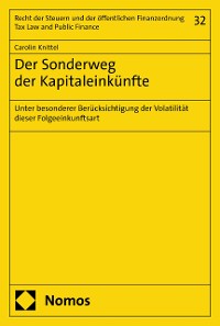 Cover Der Sonderweg der Kapitaleinkünfte