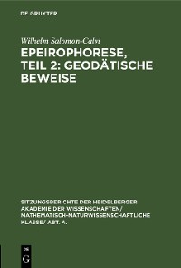 Cover Epeirophorese, Teil 2: Geodätische Beweise