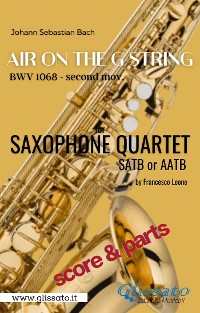 Cover Air on the G string - Sax Quartet (score & parts)