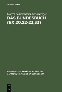 Cover Das Bundesbuch (Ex 20,22-23,33)