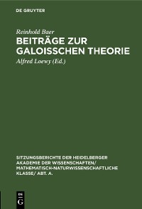 Cover Beiträge zur Galoisschen Theorie