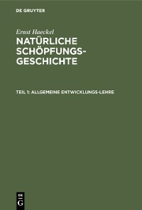 Cover Allgemeine Entwicklungs-Lehre