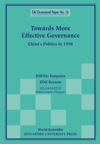 Cover TOWARDS MORE EFFECTIVE GOVERNANCE(NO.16)