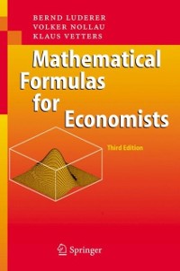 Cover Mathematical Formulas for Economists