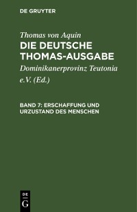 Cover Erschaffung und Urzustand des Menschen