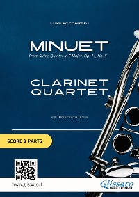 Cover Clarinet Quartet "Minuet" by Boccherini (score & parts)