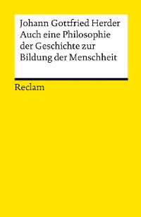 Cover Auch eine Philosophie der Geschichte zur Bildung der Menschheit