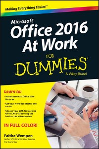 Cover Office 2016 at Work For Dummies