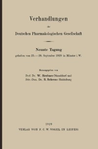 Cover Verhandlungen der Deutschen Pharmakologischen Gesellschaft