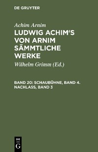 Cover Schaubühne, Band 4. Nachlass, Band 3